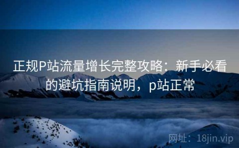 正规P站流量增长完整攻略：新手必看的避坑指南说明，p站正常