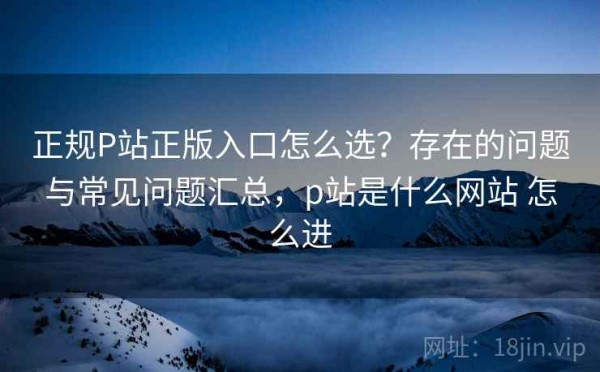 正规P站正版入口怎么选？存在的问题与常见问题汇总，p站是什么网站 怎么进