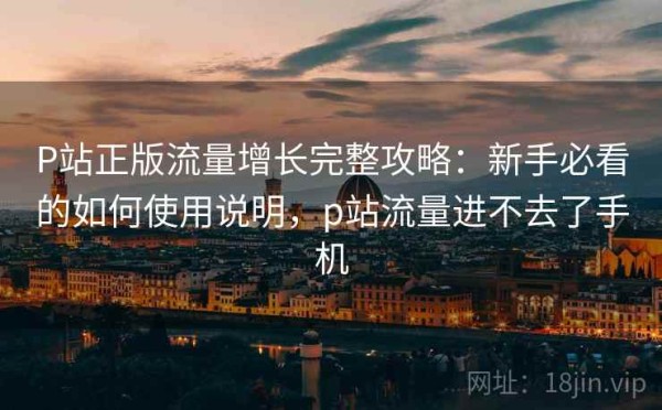 P站正版流量增长完整攻略：新手必看的如何使用说明，p站流量进不去了手机