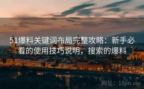 51爆料关键词布局完整攻略：新手必看的使用技巧说明，搜索的爆料