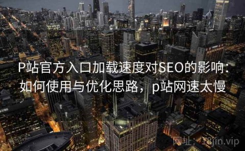 P站官方入口加载速度对SEO的影响：如何使用与优化思路，p站网速太慢