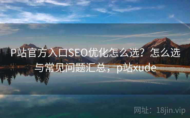 P站官方入口SEO优化怎么选？怎么选与常见问题汇总，p站xude