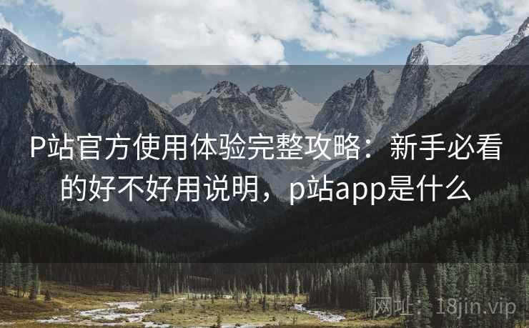 P站官方使用体验完整攻略：新手必看的好不好用说明，p站app是什么