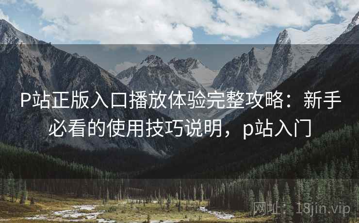P站正版入口播放体验完整攻略:新手必看的使用技巧说明,p站入门 P站正版入口播放体验完整攻略:新手必看的使用技巧说明,p站入门