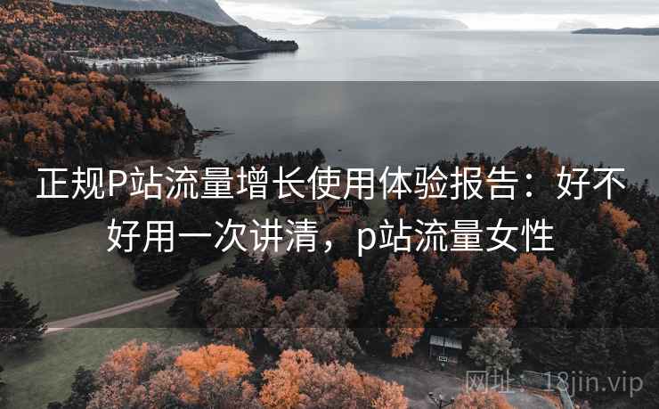 正规P站流量增长使用体验报告：好不好用一次讲清，p站流量女性