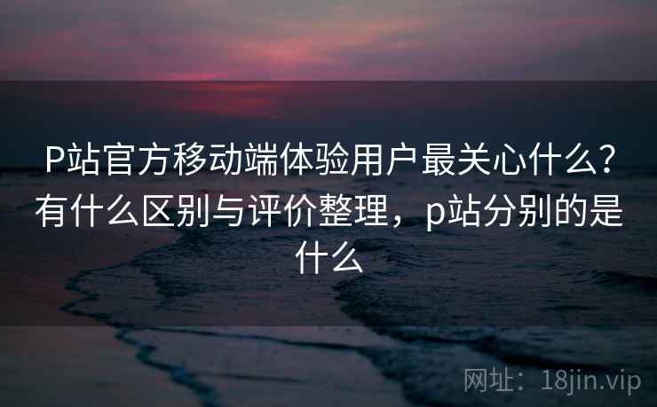 P站官方移动端体验用户最关心什么？有什么区别与评价整理，p站分别的是什么