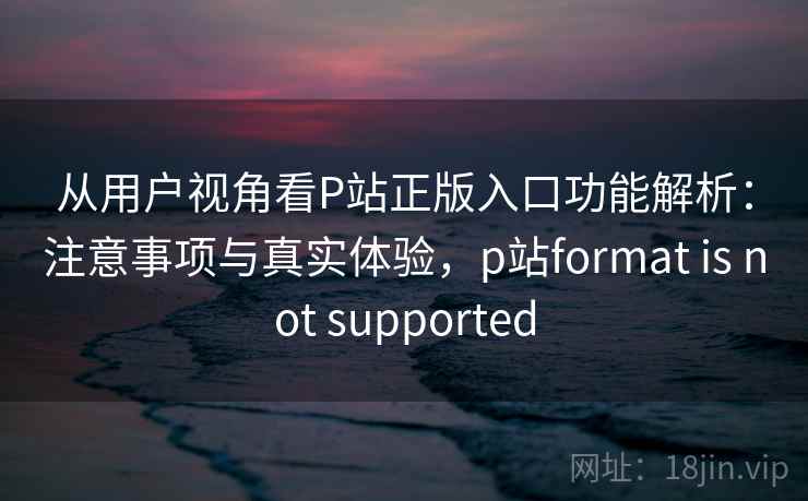 从用户视角看P站正版入口功能解析:注意事项与真实体验,p站format is not supported 从用户视角看P站正版入口功能解析:注意事项与真实体验,p站format is not supported