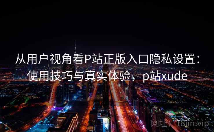 从用户视角看P站正版入口隐私设置:使用技巧与真实体验,p站xude 从用户视角看P站正版入口隐私设置:使用技巧与真实体验,p站xude