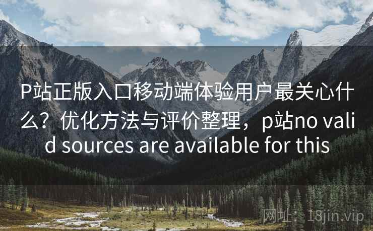 P站正版入口移动端体验用户最关心什么？优化方法与评价整理，p站no valid sources are available for this